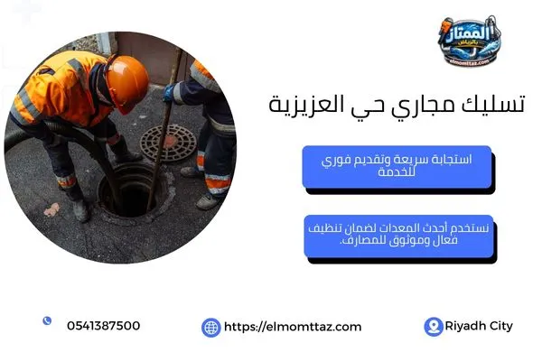 تسليك مجاري حي العزيزية